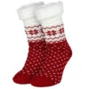 Anti-slip Huissokken | Gevoerde Sokken | Rood