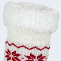 Anti-slip Huissokken | Gevoerde Sokken | Rood -Quechua Schoenen Verkoopwinkel anti slip huissokken gevoerde sokken rood 4