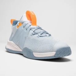 Handbalschoenen Voor Heren/dames H500 Faster -Quechua Schoenen Verkoopwinkel handbalschoenen voor volwassenen hs faster 500 grijs oranje 3