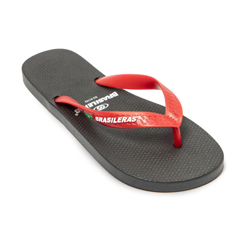 Mannen Braziliaanse Teenslippers Rood En Zwart Met Antislipzool 2 Mannen Braziliaanse Teenslippers Rood En Zwart Met Antislipzool - Afbeelding 2
