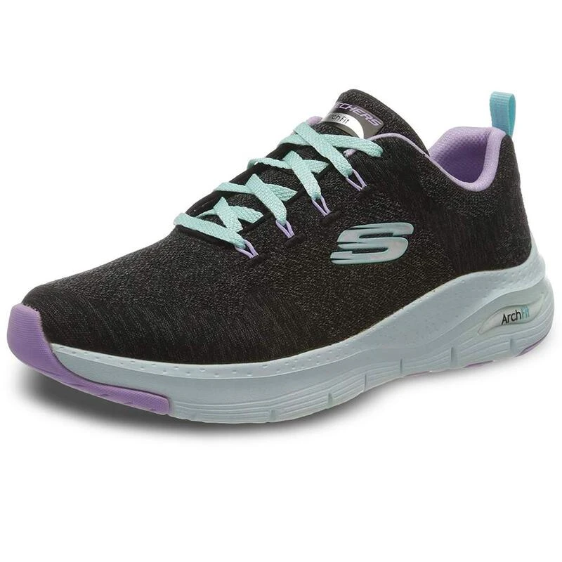 Skechers Schoenen Arch Fit - Comfy Wave Grijs - 149414-BKLV 1 Skechers Schoenen Arch Fit - Comfy Wave Grijs - 149414-BKLV