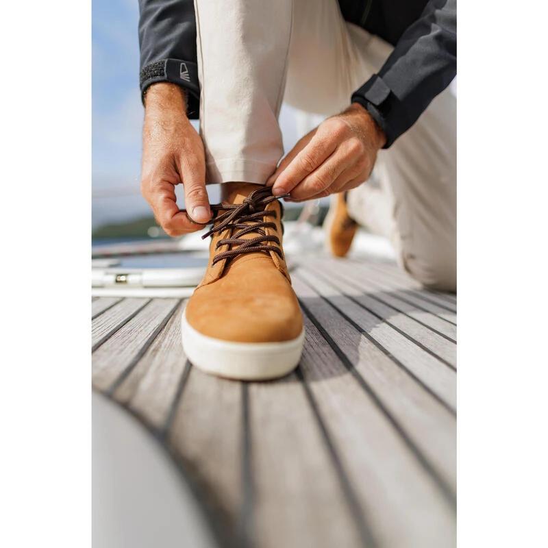 Tribord Waterdichte Leren Zeilschoenen Voor Heren 500 13 Tribord Waterdichte Leren Zeilschoenen Voor Heren 500 - Afbeelding 13