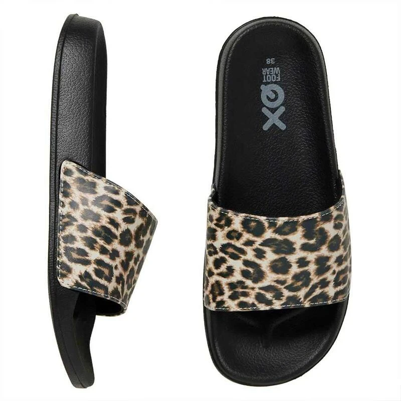 XQ Badslippers Dames Panter Print 1 XQ Badslippers Dames Panter Print