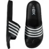 XQ | Slippers Dames | Stripes | Zwart | Badslippers Dames | Gevormd
